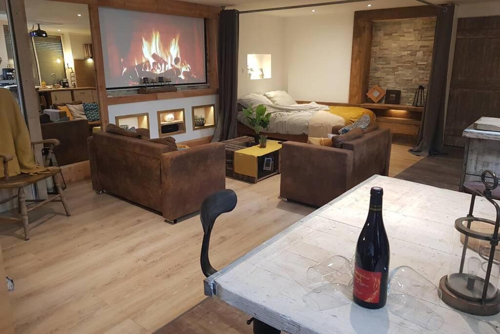 Studio tout confort entre vignes et prés Saint-Didier-sur-Beaujeu Extérieur photo